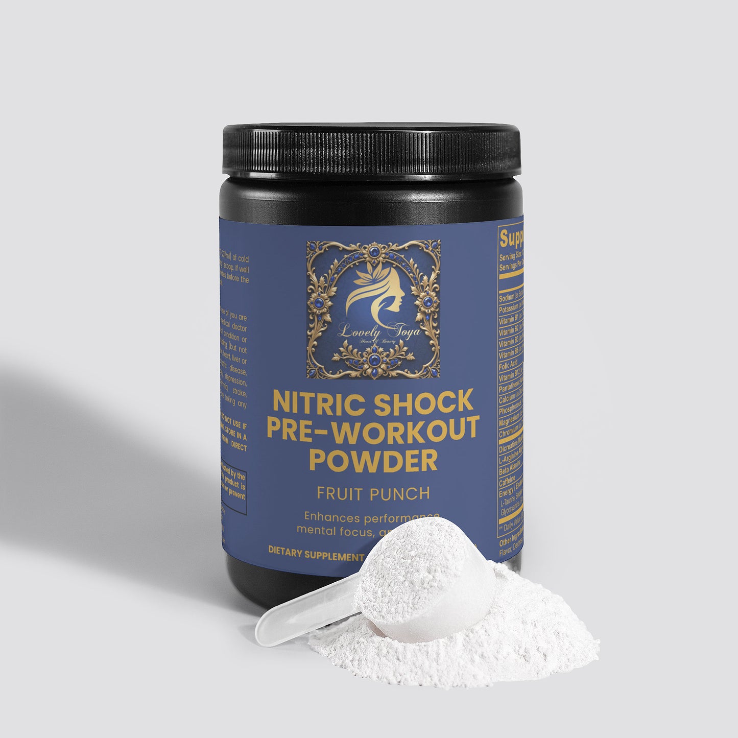 Lovely Toya Nitric Shock Pre-Workout Powder (Fruit Punch) - Hillery's Products & Services