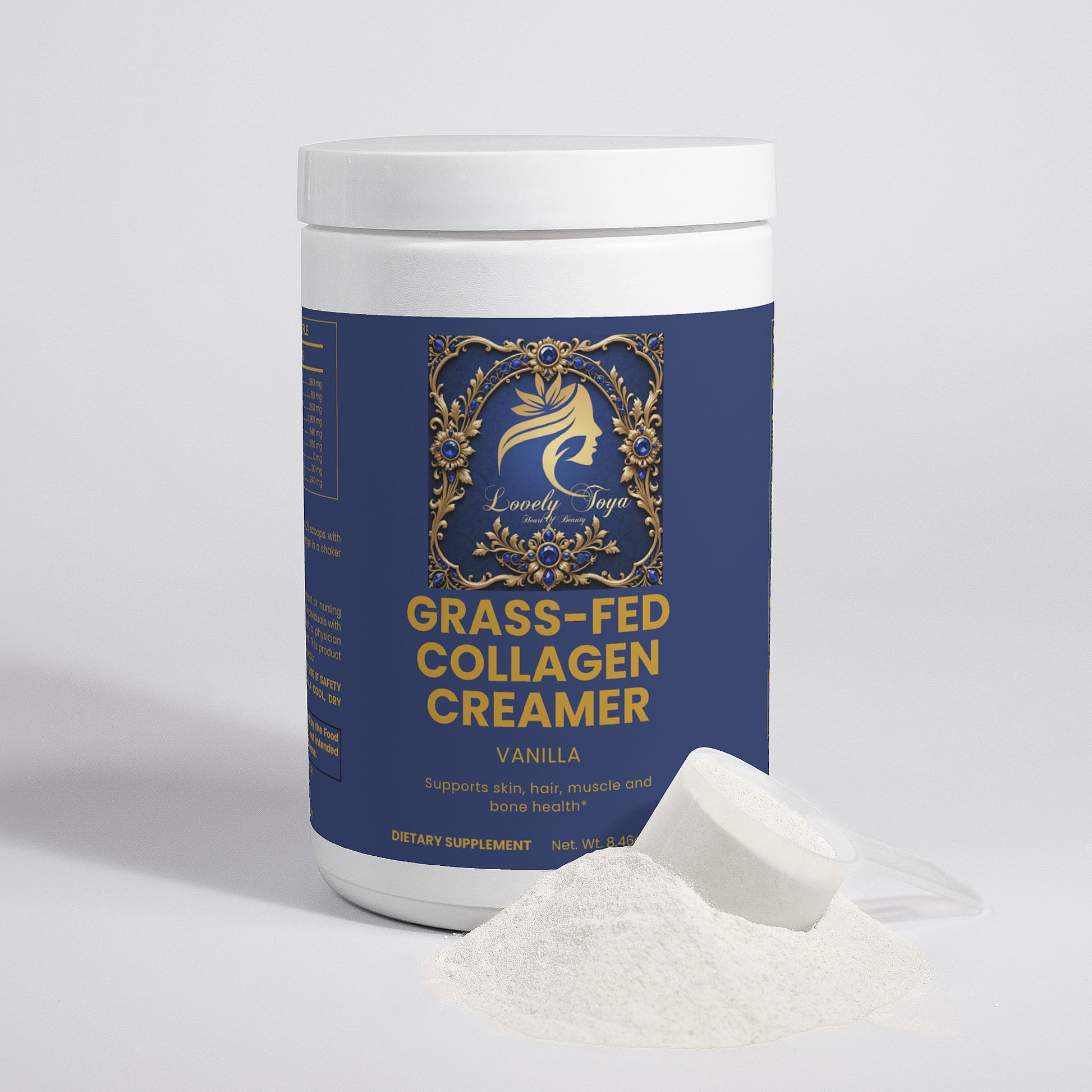 Lovely Toya Grass-Fed Collagen Creamer (Vanilla) - Hillery's Products & Services