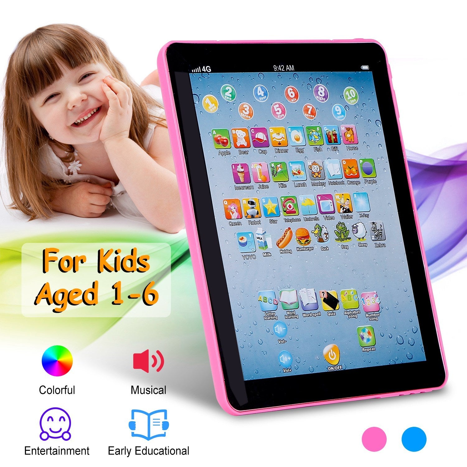 Baby Learning Tablet Educational Mini Pads Toys Touch Learn Toddler - Hillery's Products & Services
