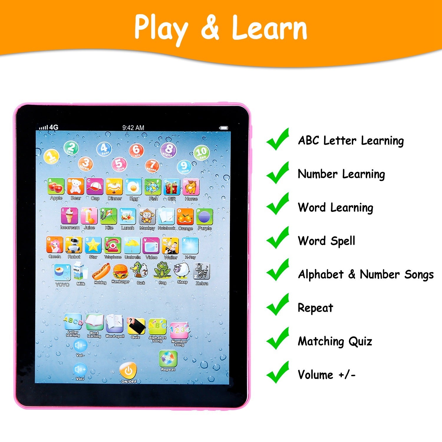 Baby Learning Tablet Educational Mini Pads Toys Touch Learn Toddler - Hillery's Products & Services