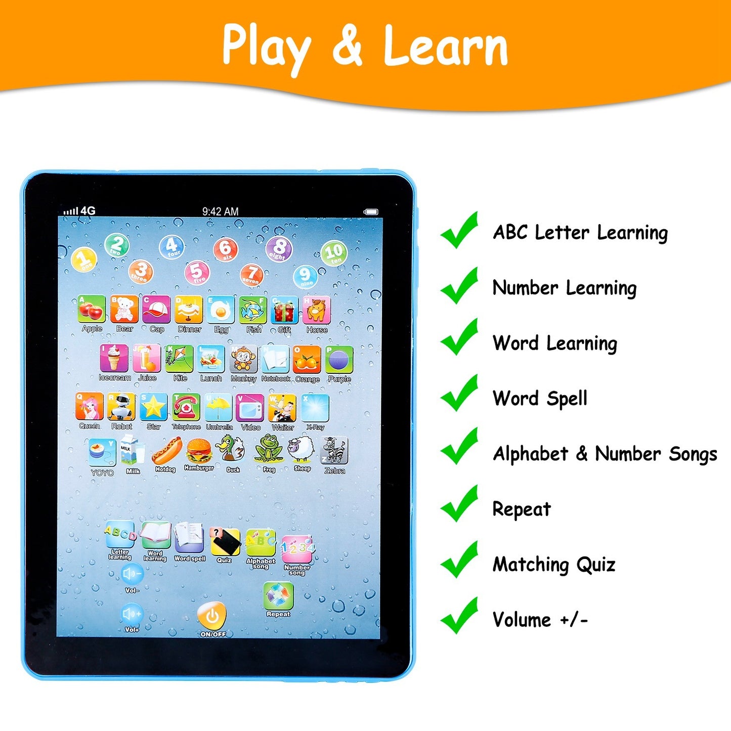 Baby Learning Tablet Educational Mini Pads Toys Touch Learn Toddler - Hillery's Products & Services