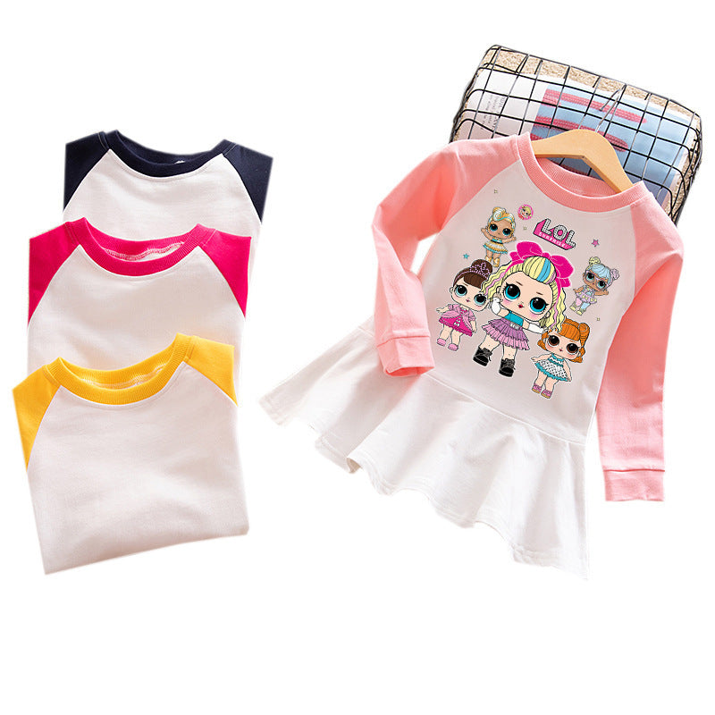 LOL Surprise Doll Cartoon Hoodie Girls' Dress