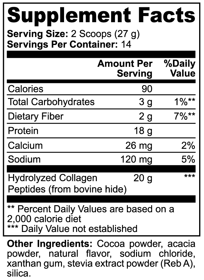 Lovely Toya Grass-Fed Collagen Peptides Powder (Chocolate) - Hillery's Products & Services