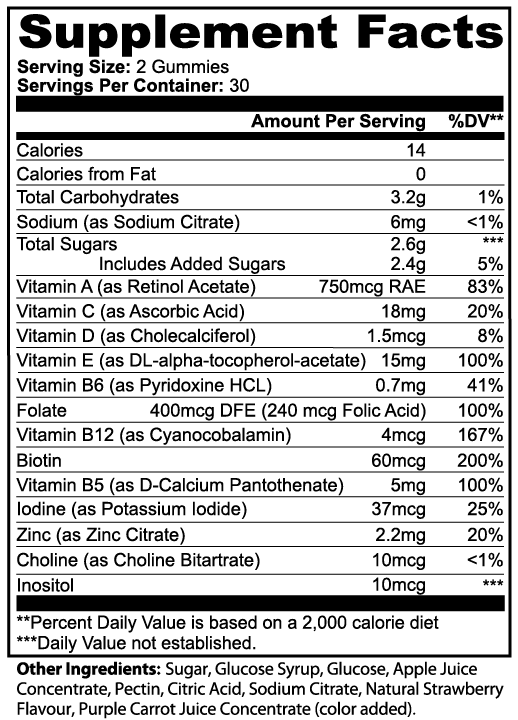 Lovely Toya Multivitamin Bear Gummies (Adult)