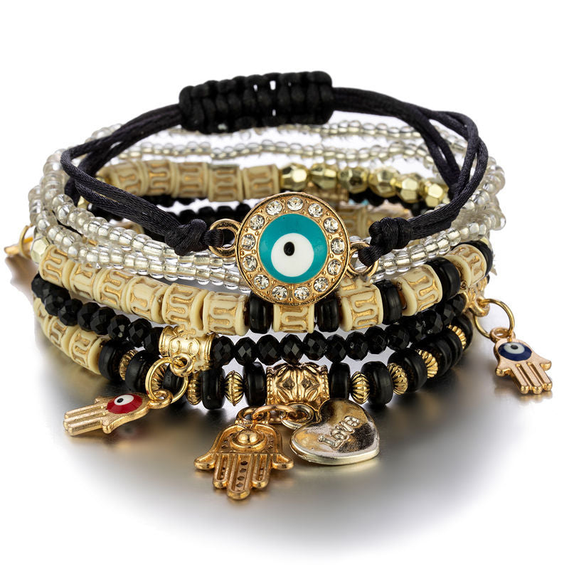 Jewelry Hand-Beaded Fashion Eye Bead Temperament Multi-Layer Bracelet