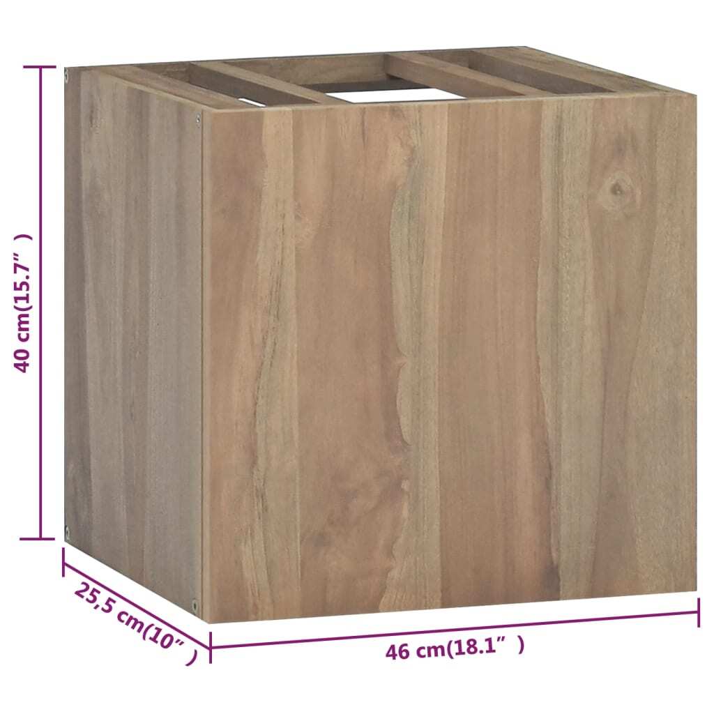 Wall-mounted Bathroom Cabinet Natural Teak Solid teak wood - Hillery's Products & Services