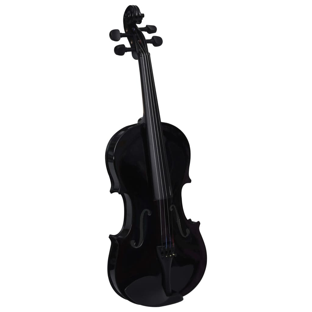 Violin Full Set with Bow and Chin Rest Black 4/4 - Hillery's Products & Services