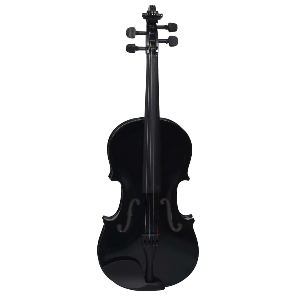 Violin Full Set with Bow and Chin Rest Black 4/4 - Hillery's Products & Services