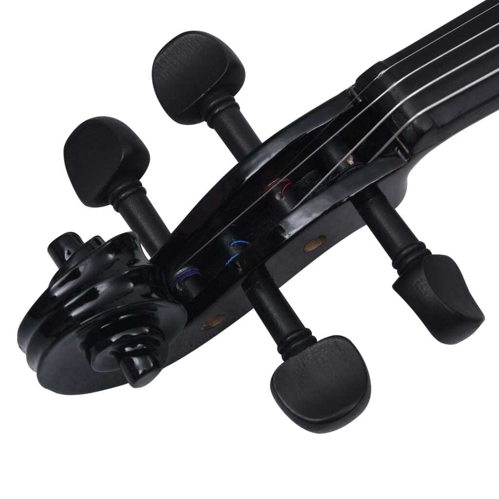 Violin Full Set with Bow and Chin Rest Black 4/4 - Hillery's Products & Services