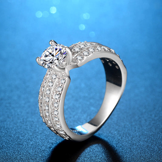 Woman Micro-inlaid Zircon Ring - Hillery's Products & Services