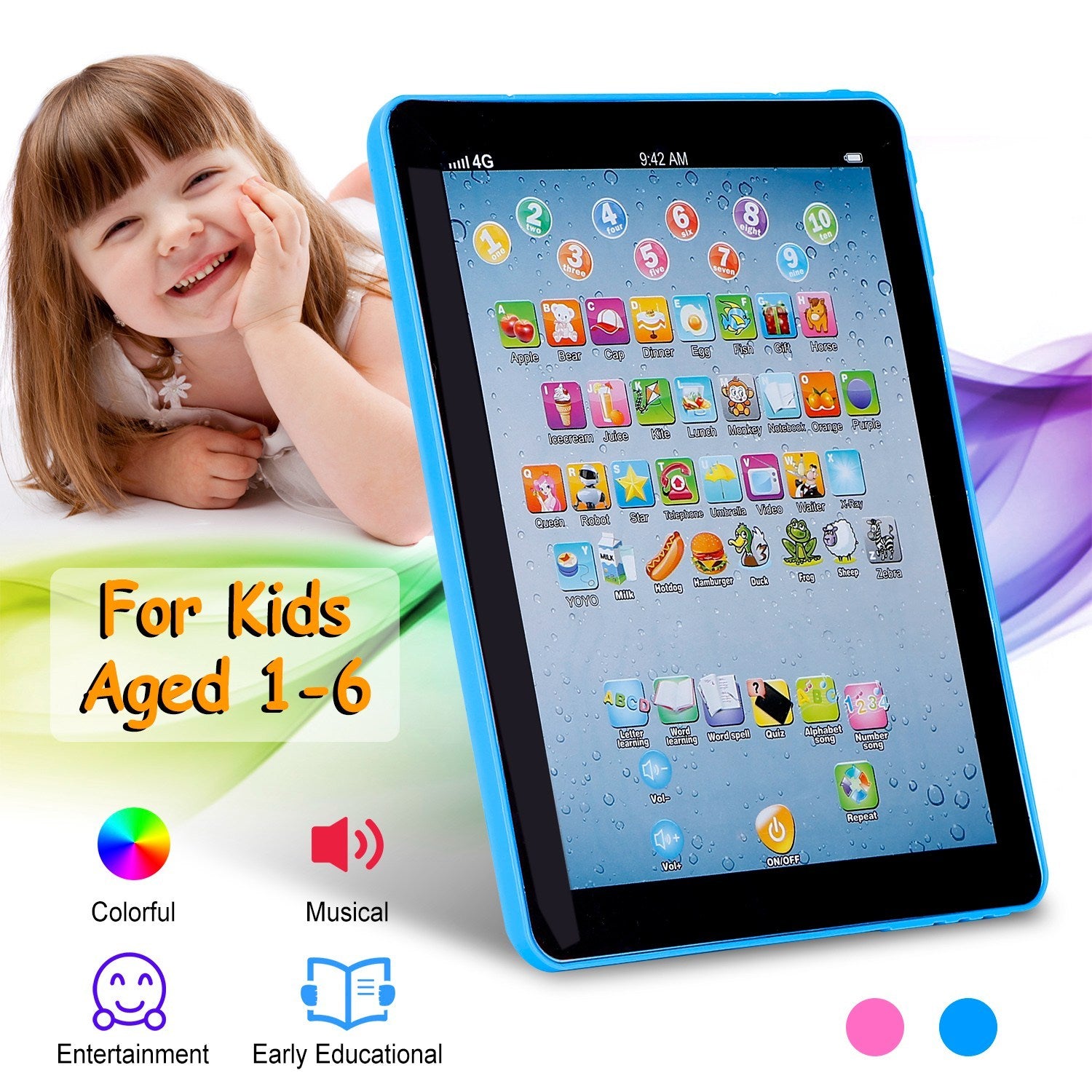Baby Learning Tablet Educational Mini Pads Toys Touch Learn Toddler - Hillery's Products & Services