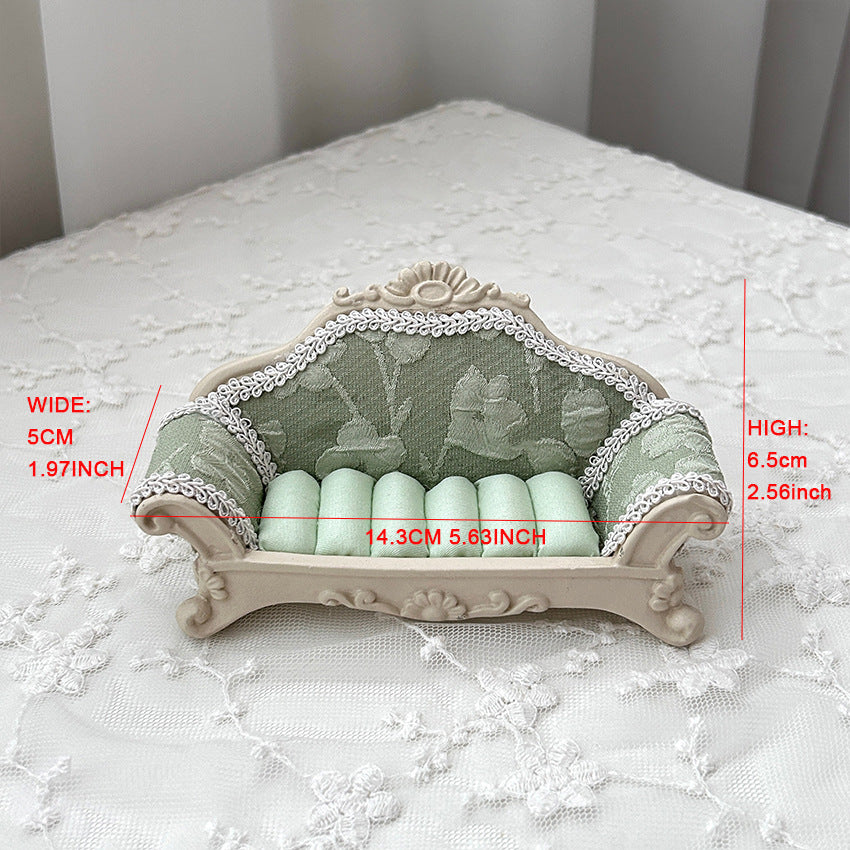 Resin jewelry rack sofa doll display stand jewelry display stand earring storage rack 