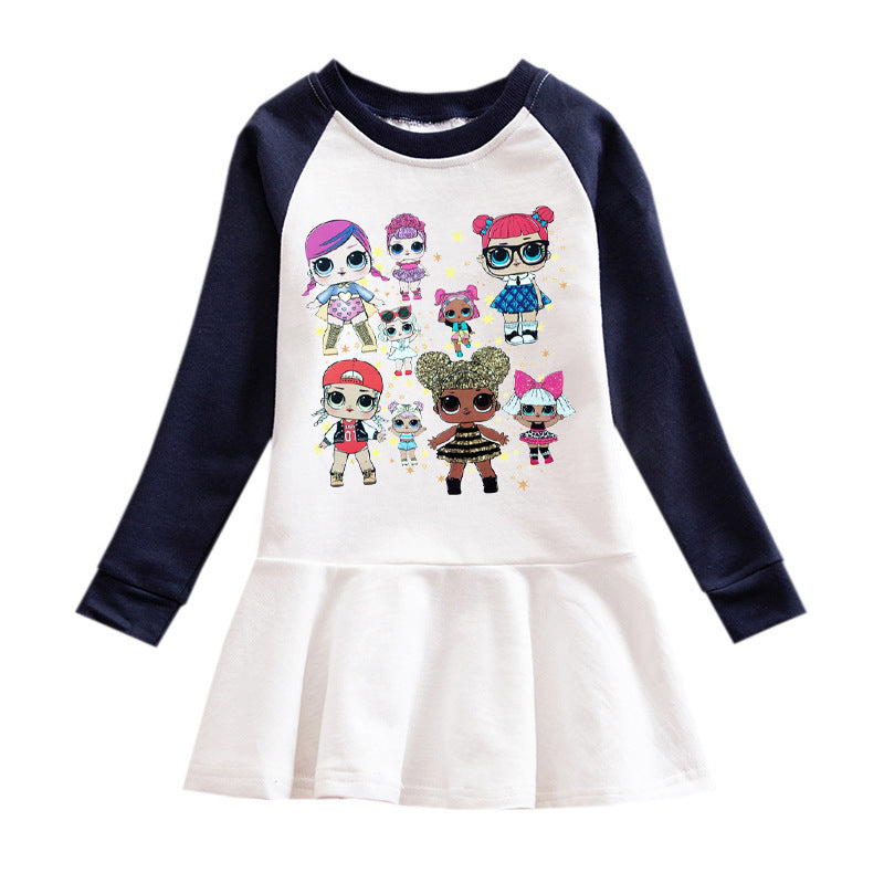Surprise Doll Cartoon Hoodie Girls' Dress