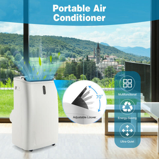 12000 BTU Portable 4-in-1 Air Conditioner with Smart Control-White - Hillery's Products & Services