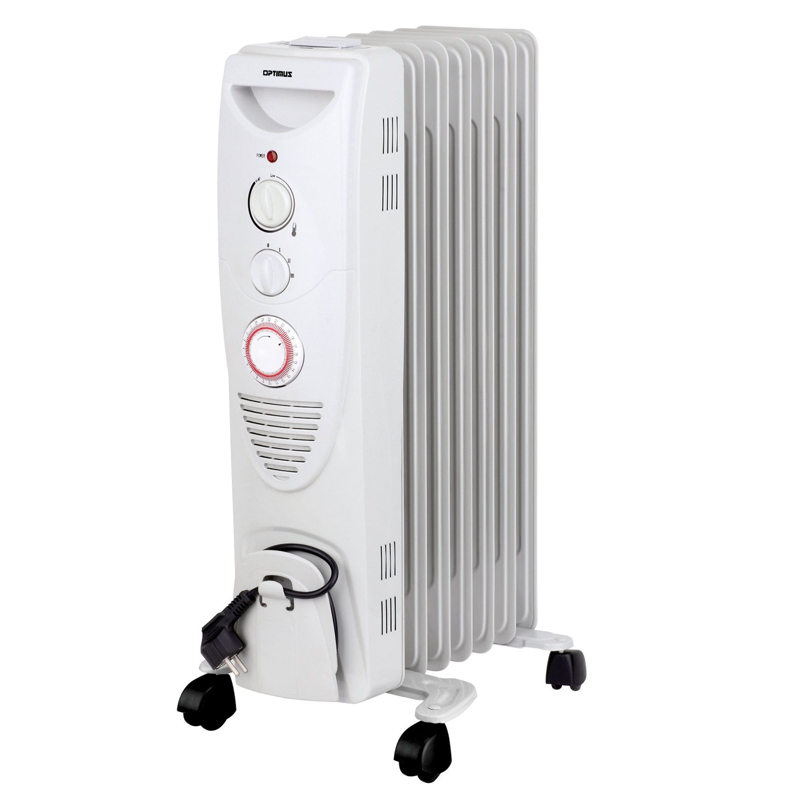 Optimus Portable 7 Fins Oil Filled Radiator Heater with Timer - Hillery's Products & Services