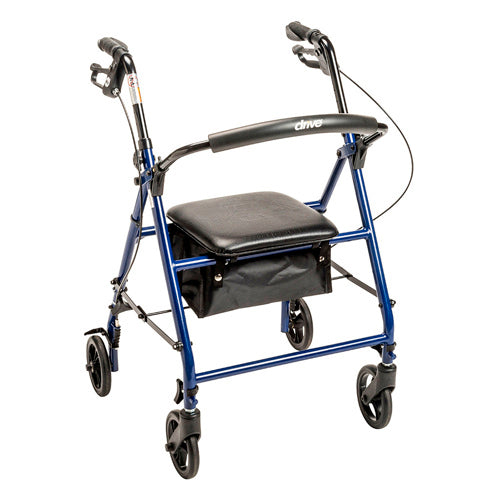 Rollator Steel Blue w/6  Whls Knocked-Down - Hillery's Products & Services