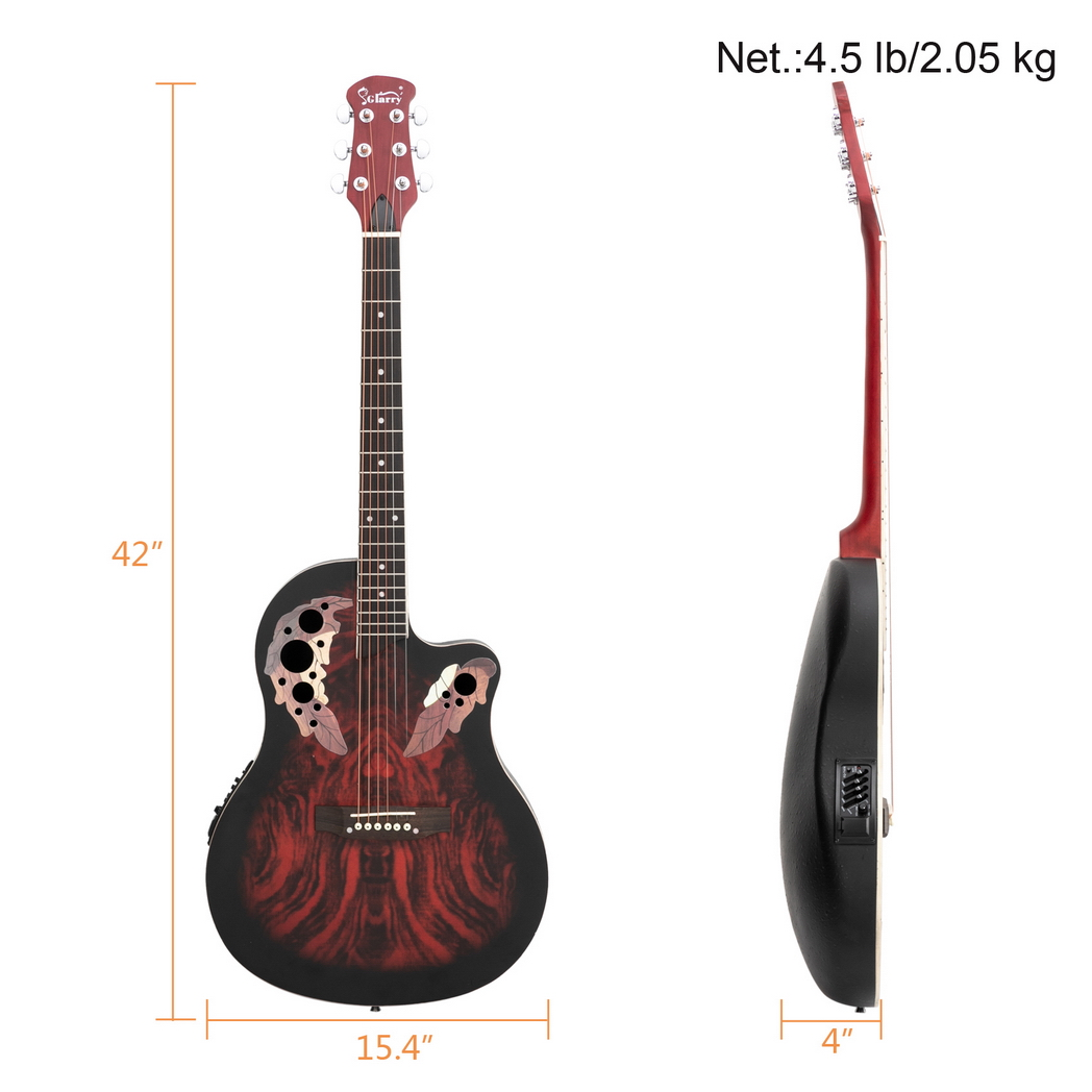 Glarry 41 inch Full-Size Cutaway Acoustic-Electric Guitar - Hillery's Products & Services
