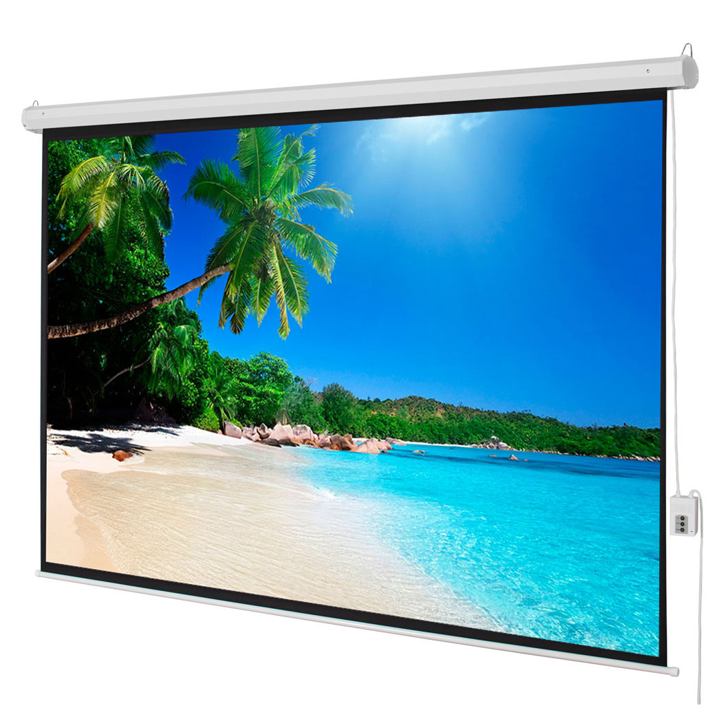 100" 4:3 80" x 60" Viewing Area Motorized Projector Screen - Hillery's Products & Services