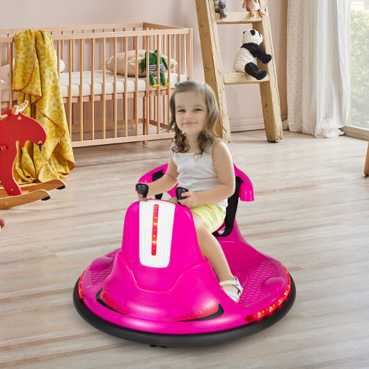 12V Kids Ride On Bumper Car with Remote Control Lights and Music-Blue - Hillery's Products & Services