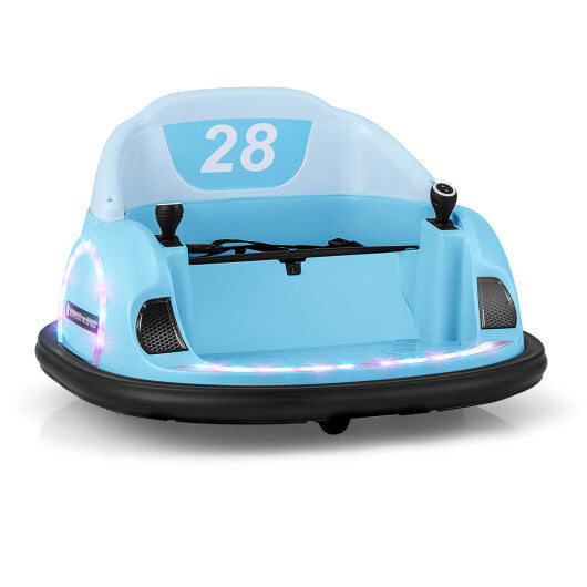12V 360 Ride on Bumper Car for Toddlers with Remote Control-Light Blue - Hillery's Products & Services