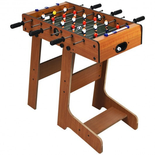 Space Saving Table Football with Durable Handle and 2 Footballs
