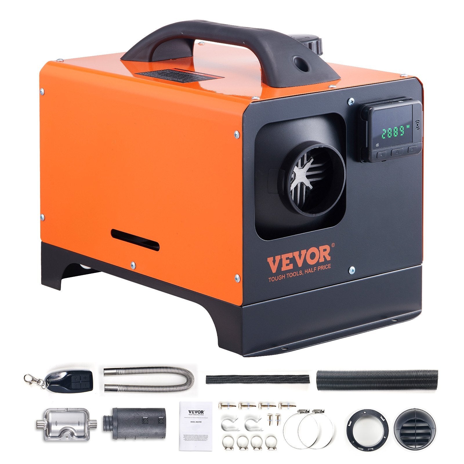 VEVOR Diesel Air Heater All-in-one 12V 5KW LCD Remote Control for Car RV Indoors - Hillery's Products & Services