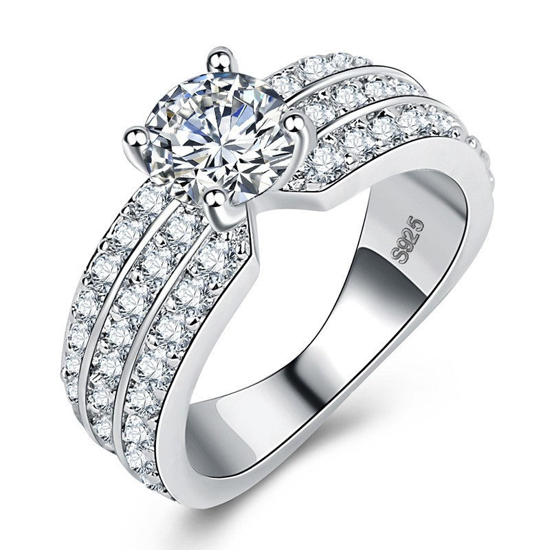 Woman Micro-inlaid Zircon Ring - Hillery's Products & Services