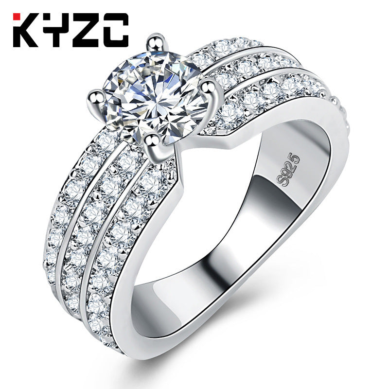 Woman Micro-inlaid Zircon Ring - Hillery's Products & Services