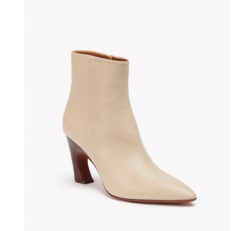 Sexy Pointed Toe Ankle Boots For Women High Heeled Warm Short Shoes Woman Side Zipper Soft Leather Boots