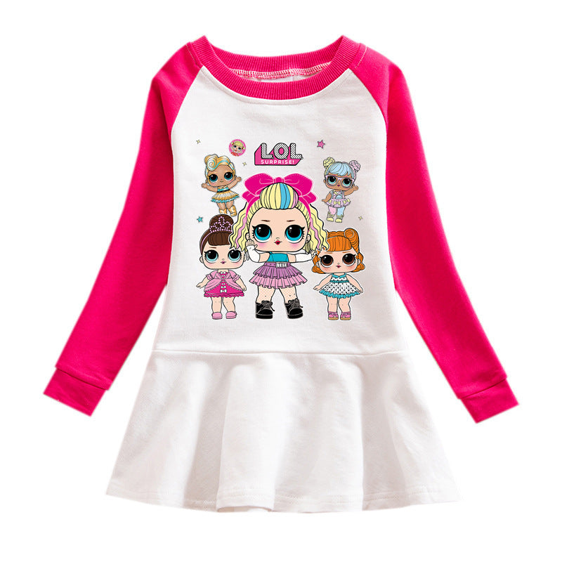 LOL Surprise Doll Cartoon Hoodie Girls' Dress