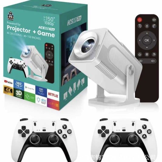 Projection Game Machine 1080p 2-in-1 HD Video 4K Projector