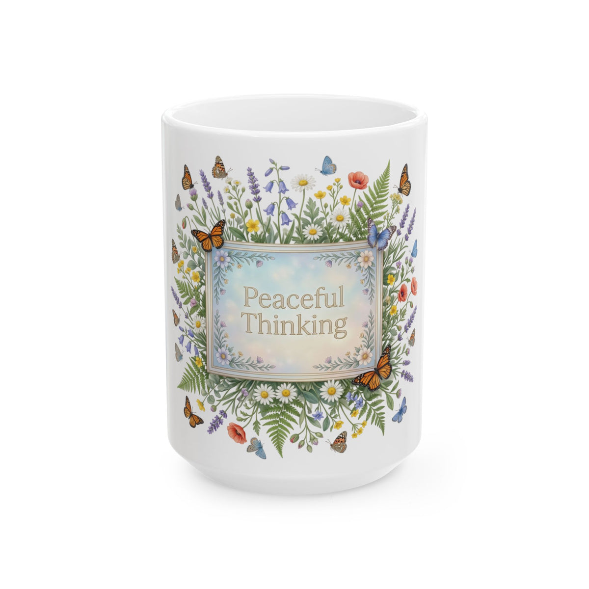 Peaceful Thinking Ceramic Mug, (11oz, 15oz)