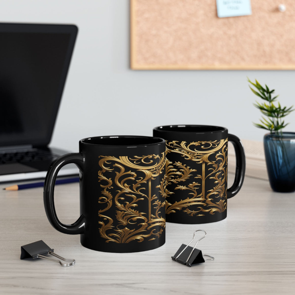 Elegant Gold & Black Mug (11oz, 15oz)