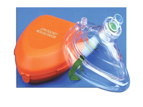 CPR Pocket Mask W/Hard Case & One-Way Valve & O2 Inlet - Hillery's Products & Services