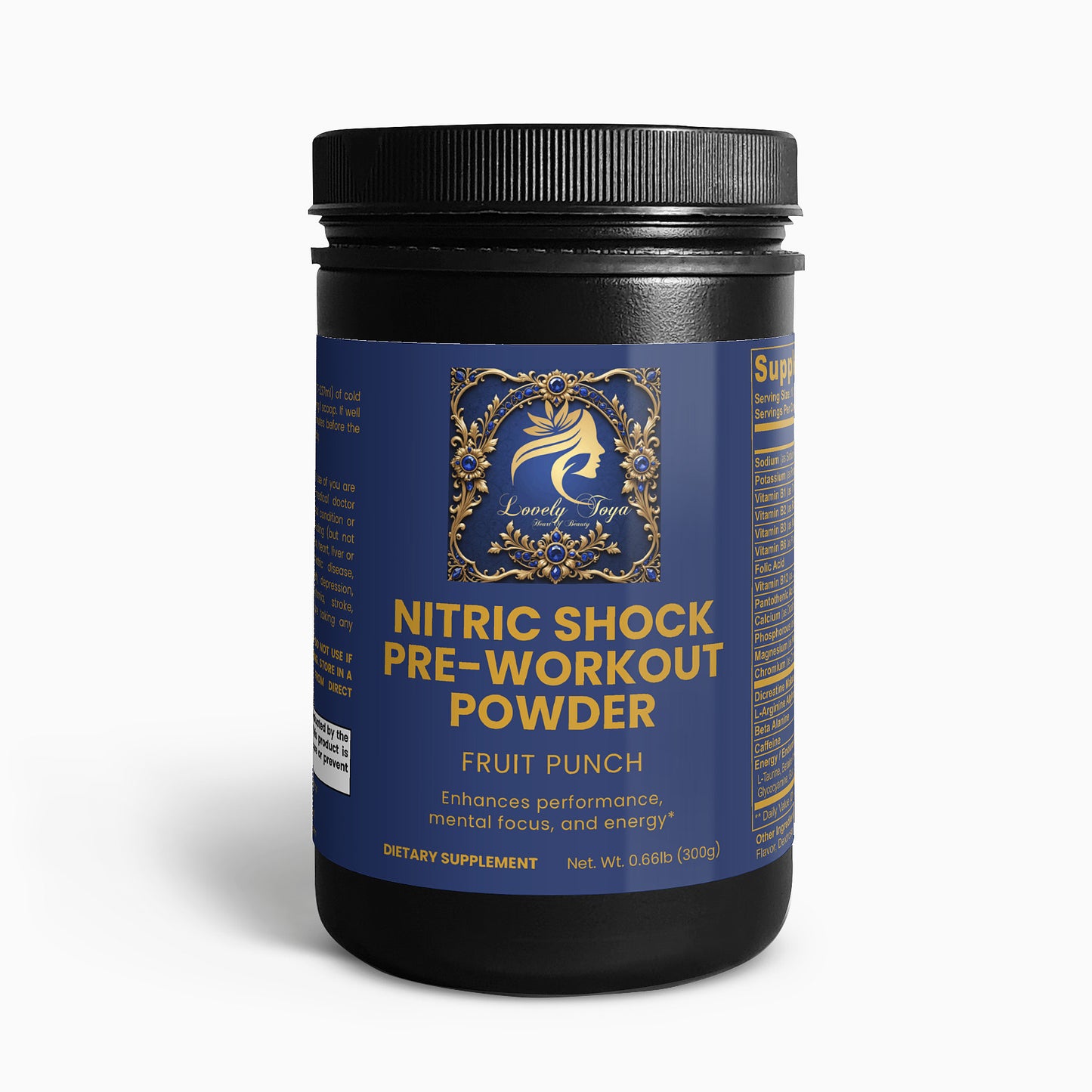 Lovely Toya Nitric Shock Pre-Workout Powder (Fruit Punch) - Hillery's Products & Services