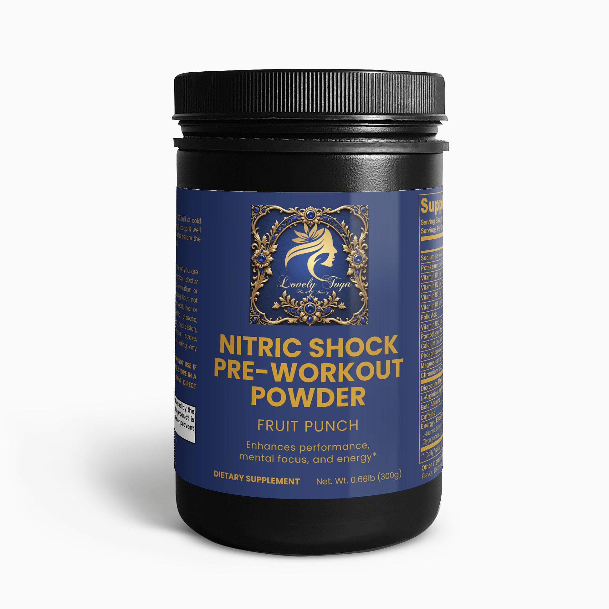 Lovely Toya Nitric Shock Pre-Workout Powder (Fruit Punch) - Hillery's Products & Services