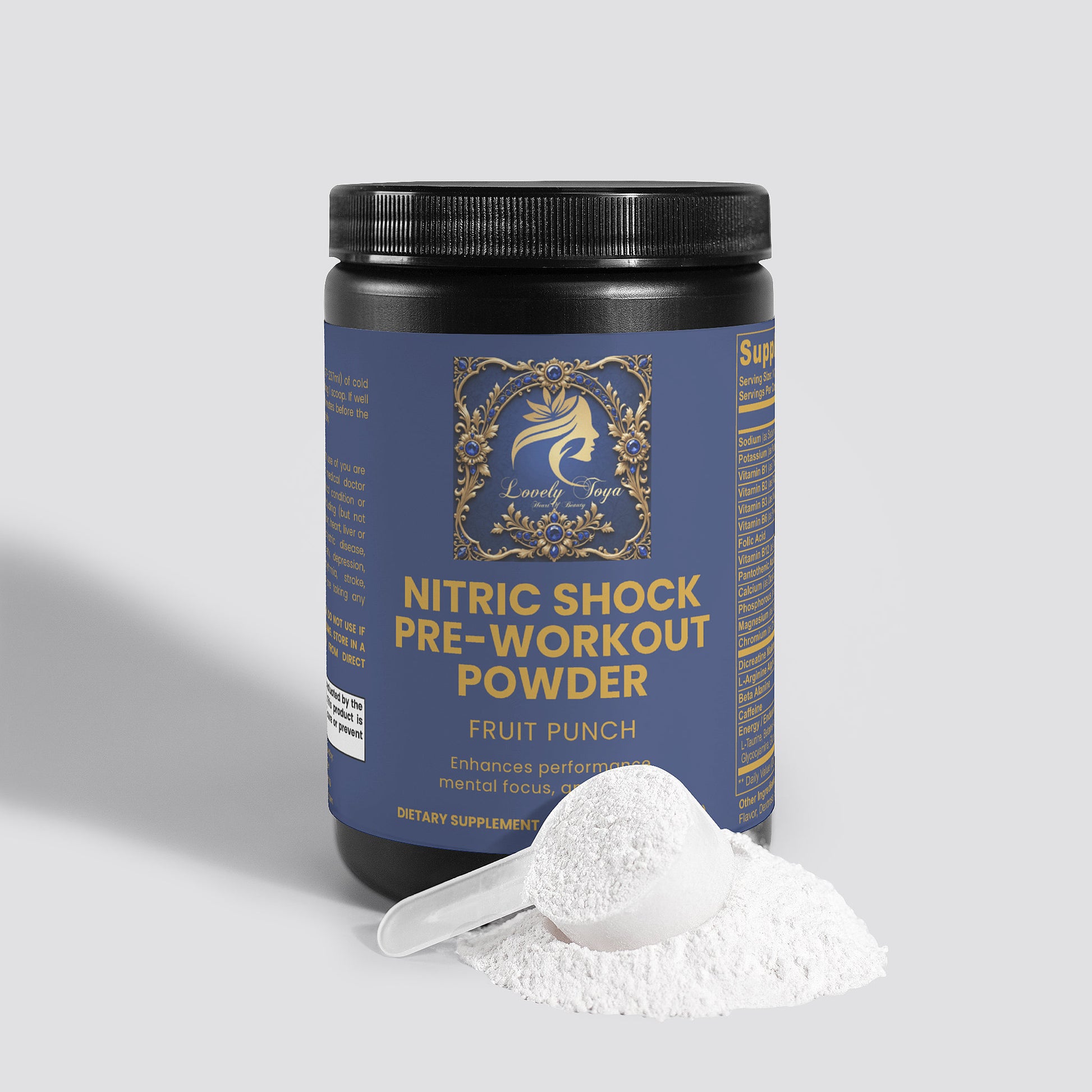 Lovely Toya Nitric Shock Pre-Workout Powder (Fruit Punch) - Hillery's Products & Services