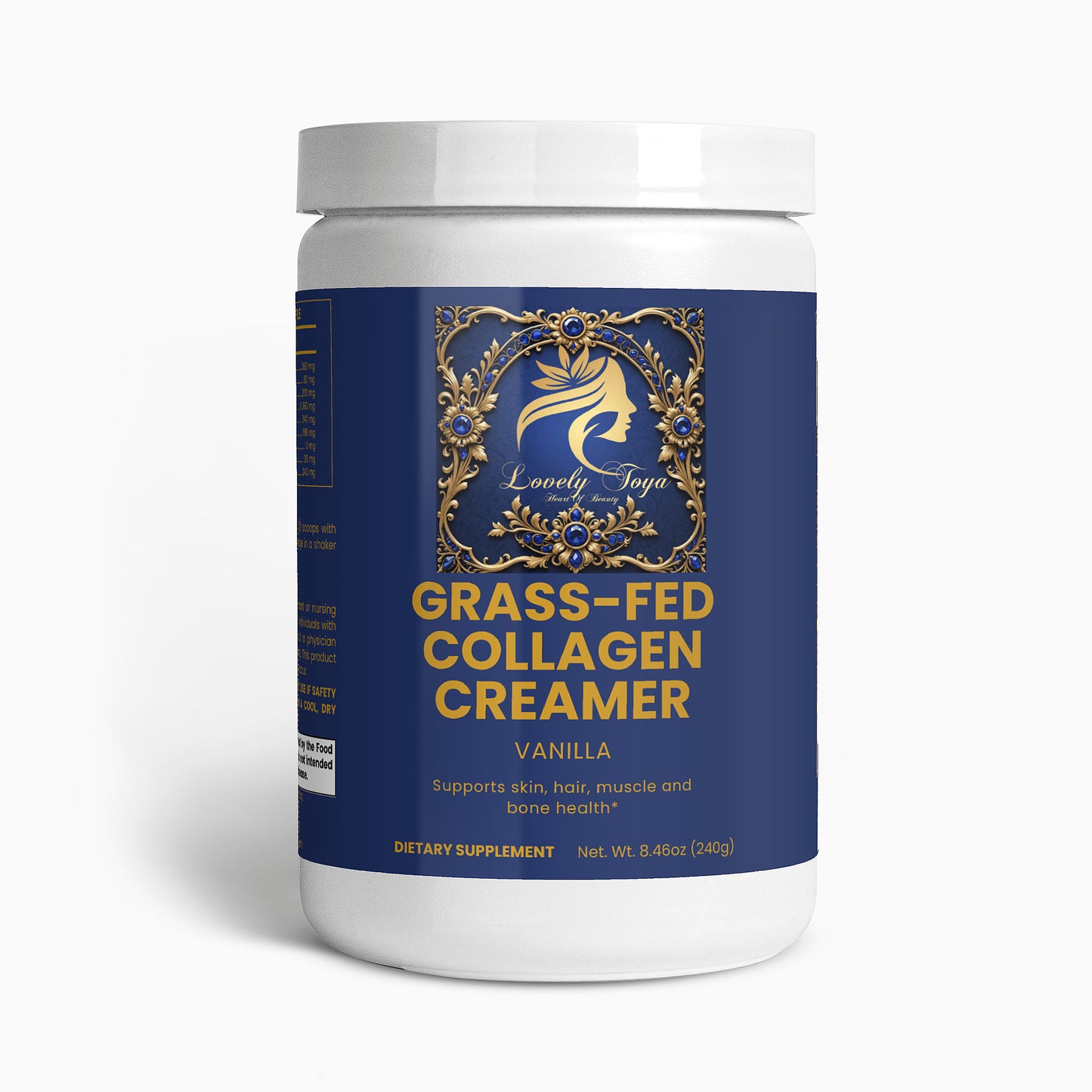 Lovely Toya Grass-Fed Collagen Creamer (Vanilla) - Hillery's Products & Services