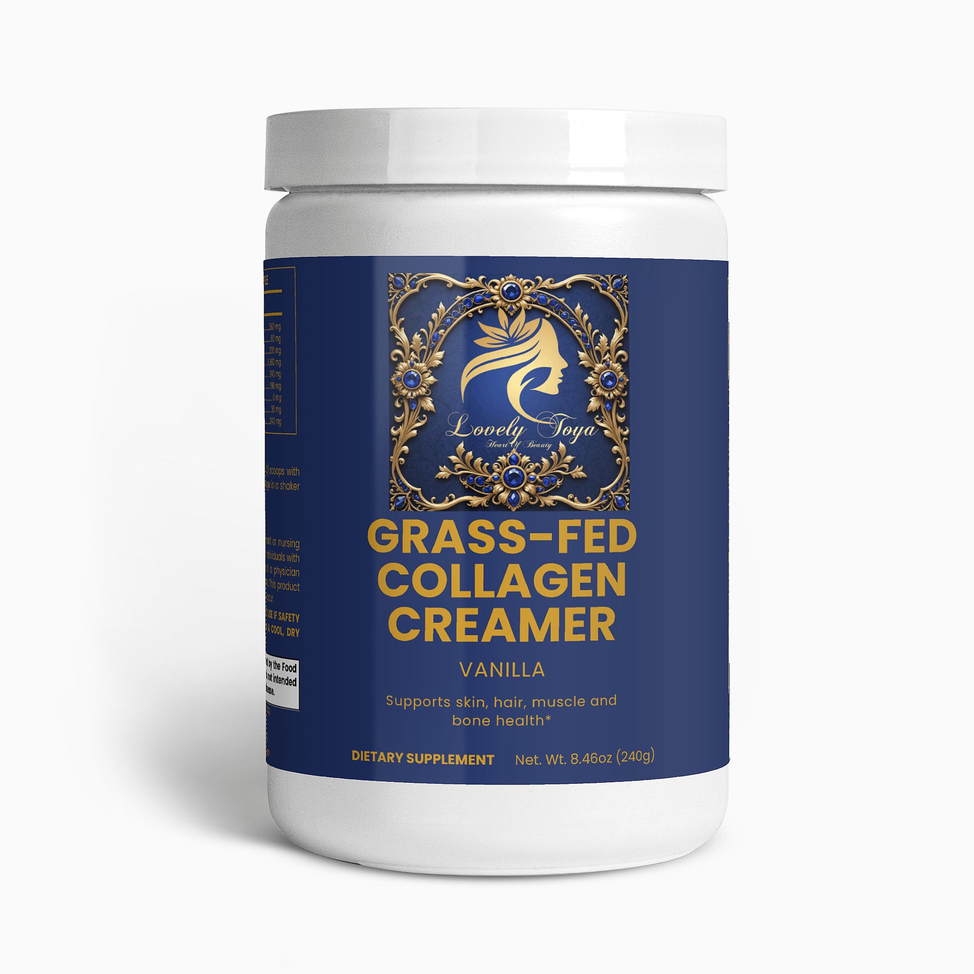 Lovely Toya Grass-Fed Collagen Creamer (Vanilla) - Hillery's Products & Services