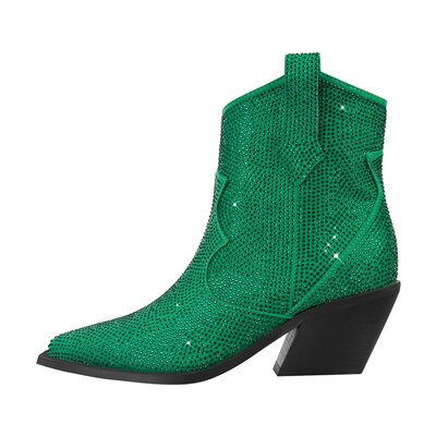Fashion Rhinestone Women Ankle Boots