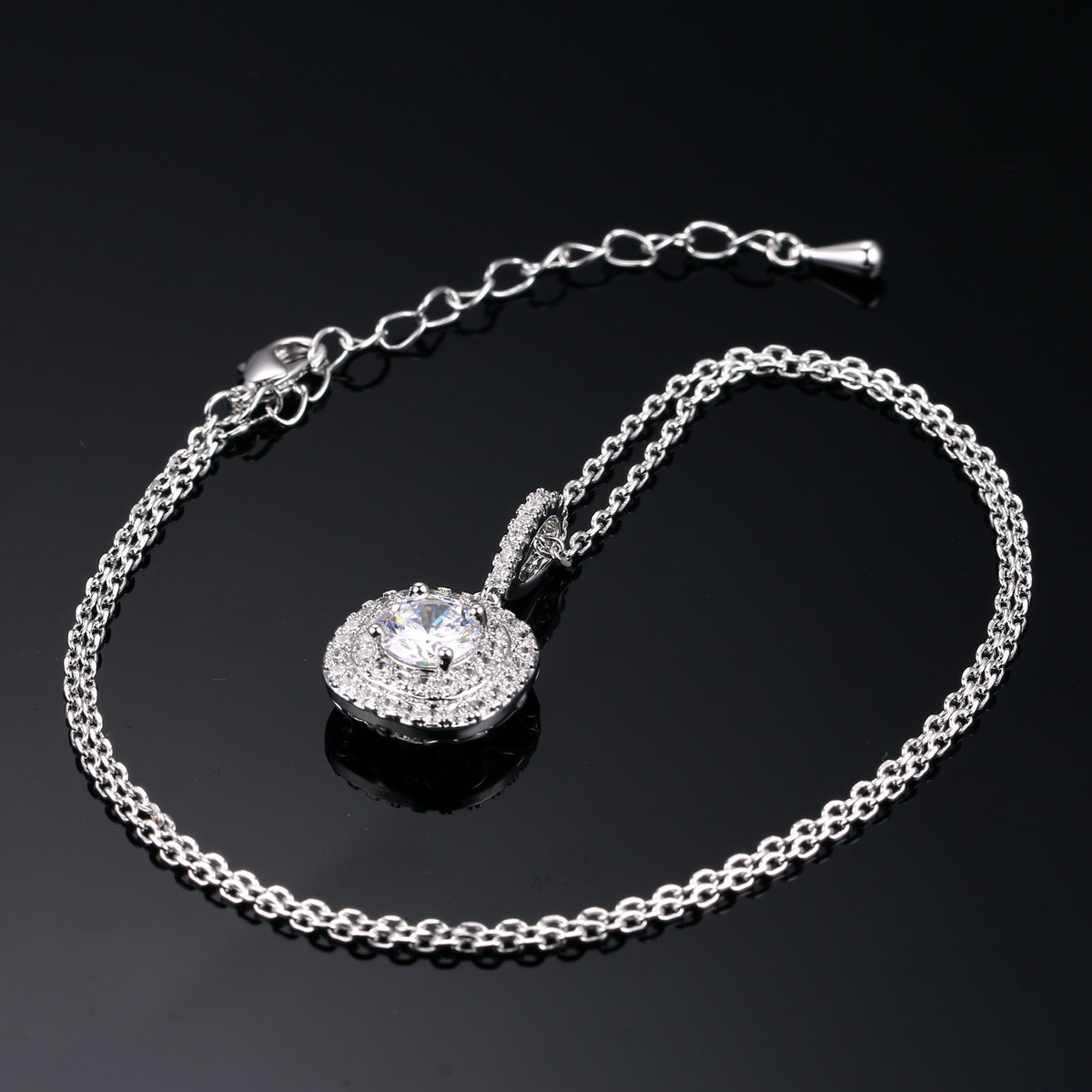 Jewelry Fashion Full Diamond Pendant Necklace Popular Zircon Plated Gold Jewelry