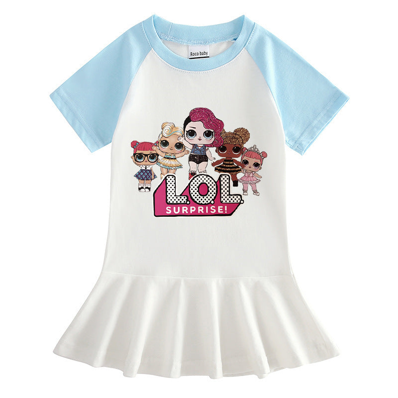 Half Sleeve LOL Surprise Doll Dress