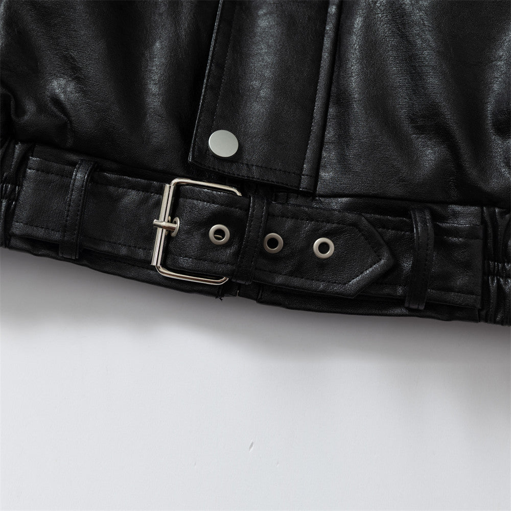 PU leather cotton clothing