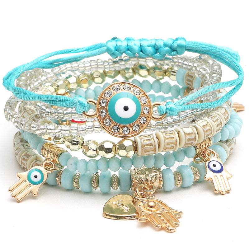 Jewelry Hand-Beaded Fashion Eye Bead Temperament Multi-Layer Bracelet