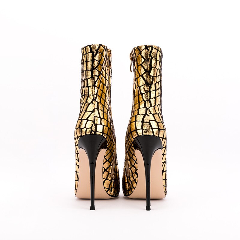 Pointed Toe Super High Heel Ankle Boots Ladies Party Shoes