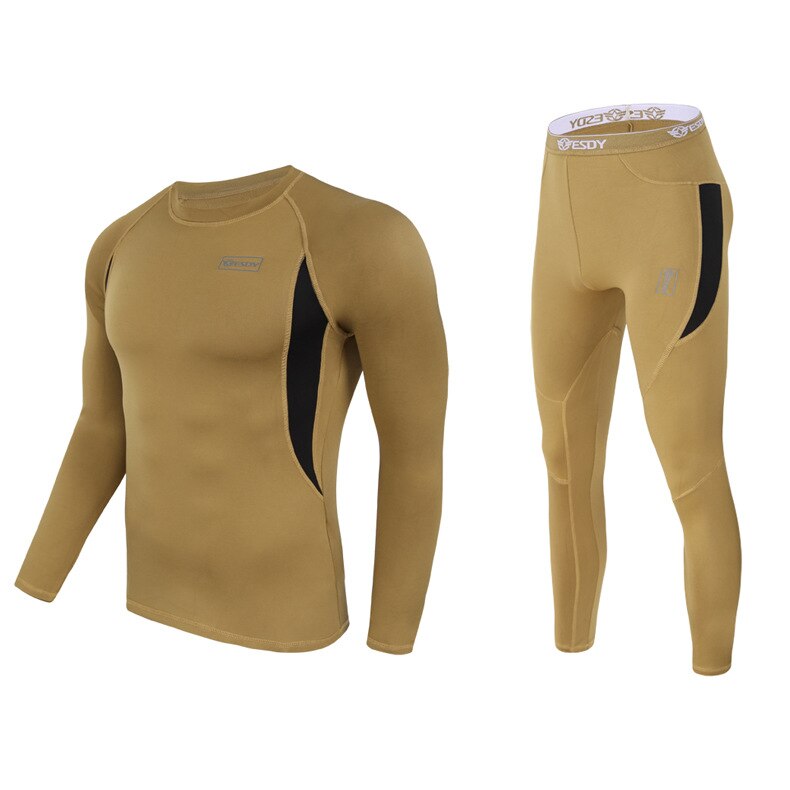 Winter Top quality new thermal underwear men underwear sets compression  fleece sweat quick drying thermo underwear men clothing