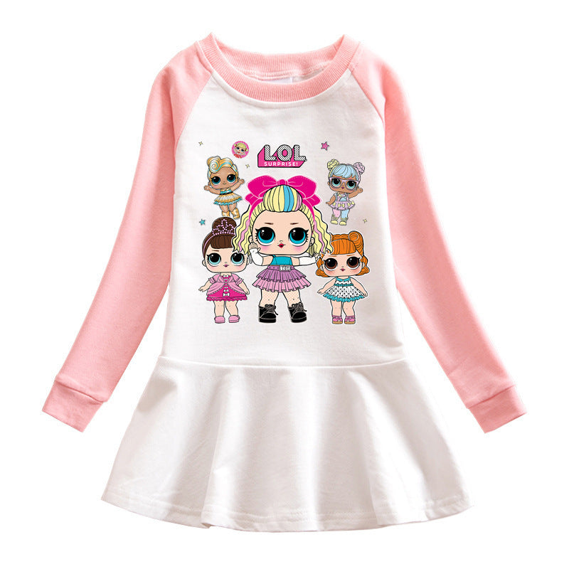 LOL Surprise Doll Cartoon Hoodie Girls' Dress