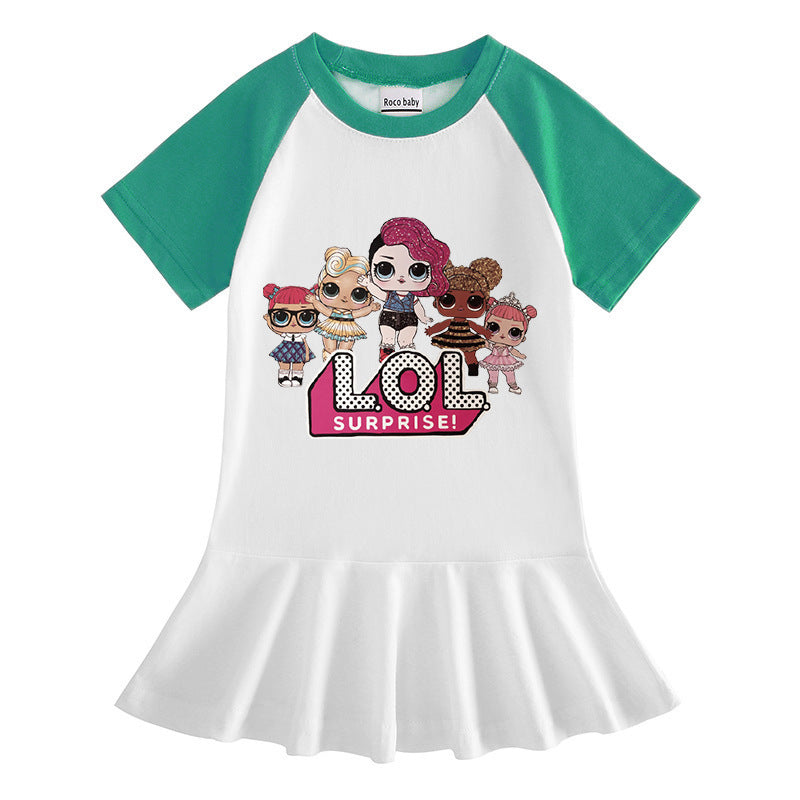 Half Sleeve LOL Surprise Doll Dress