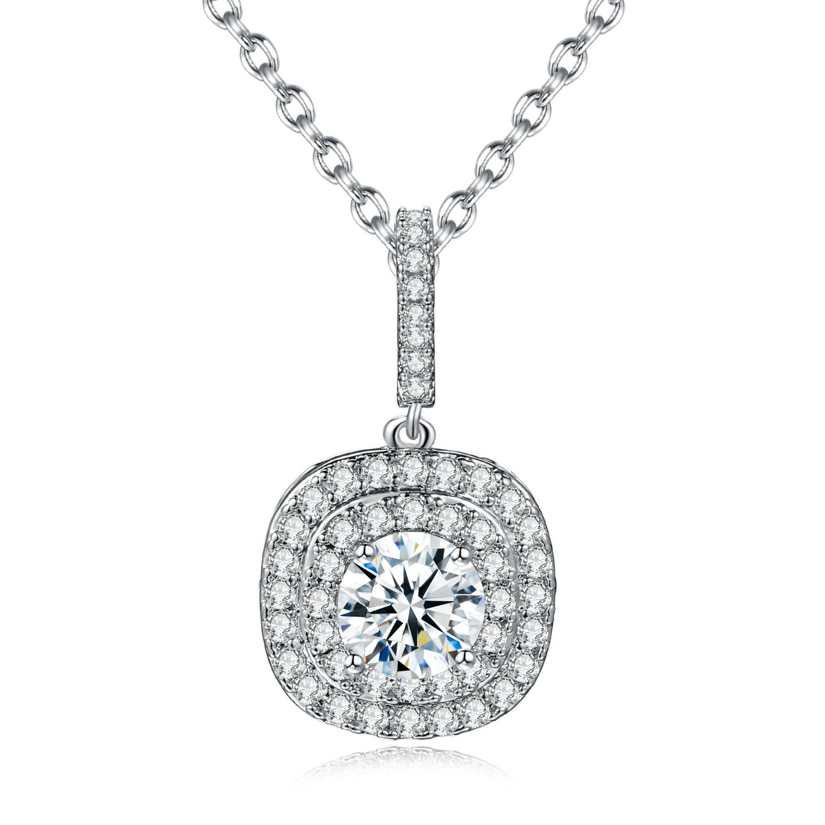 Jewelry Fashion Full Diamond Pendant Necklace Popular Zircon Plated Gold Jewelry