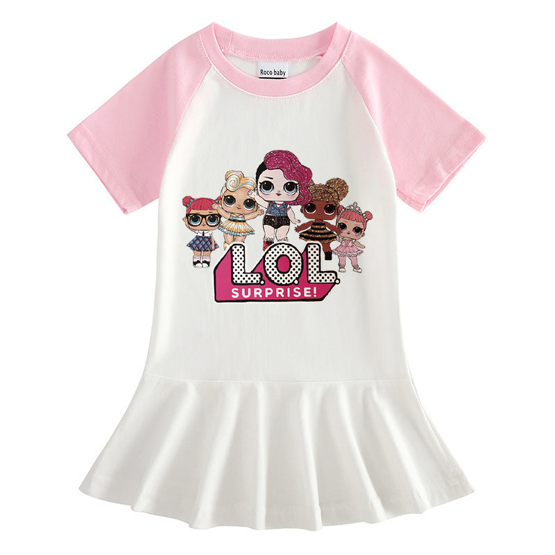 Half Sleeve LOL Surprise Doll Dress